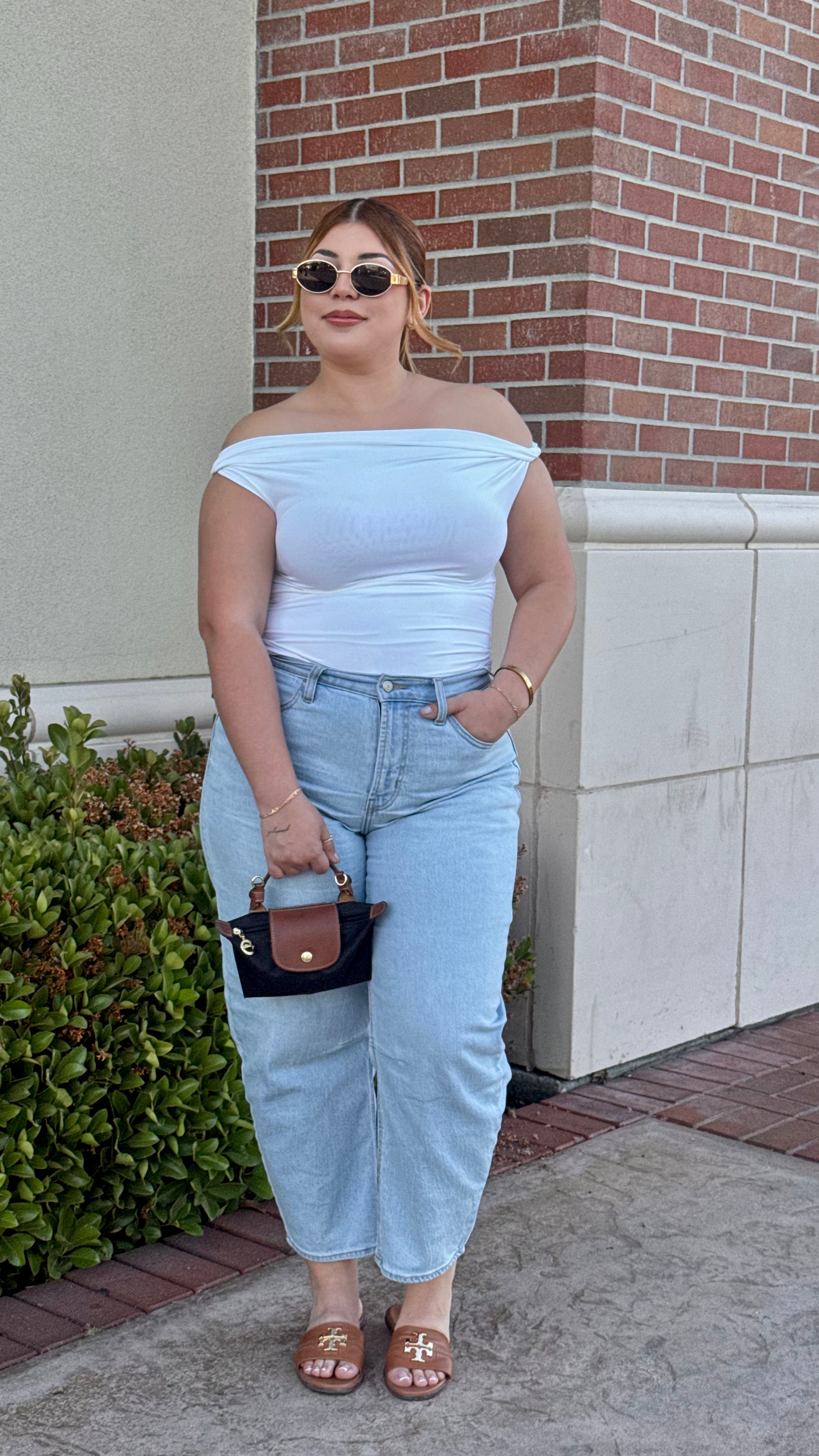 white off shoulder top